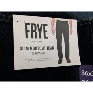Frye Men's Denim Bootcut Jeans Dark Wash Size 36x32